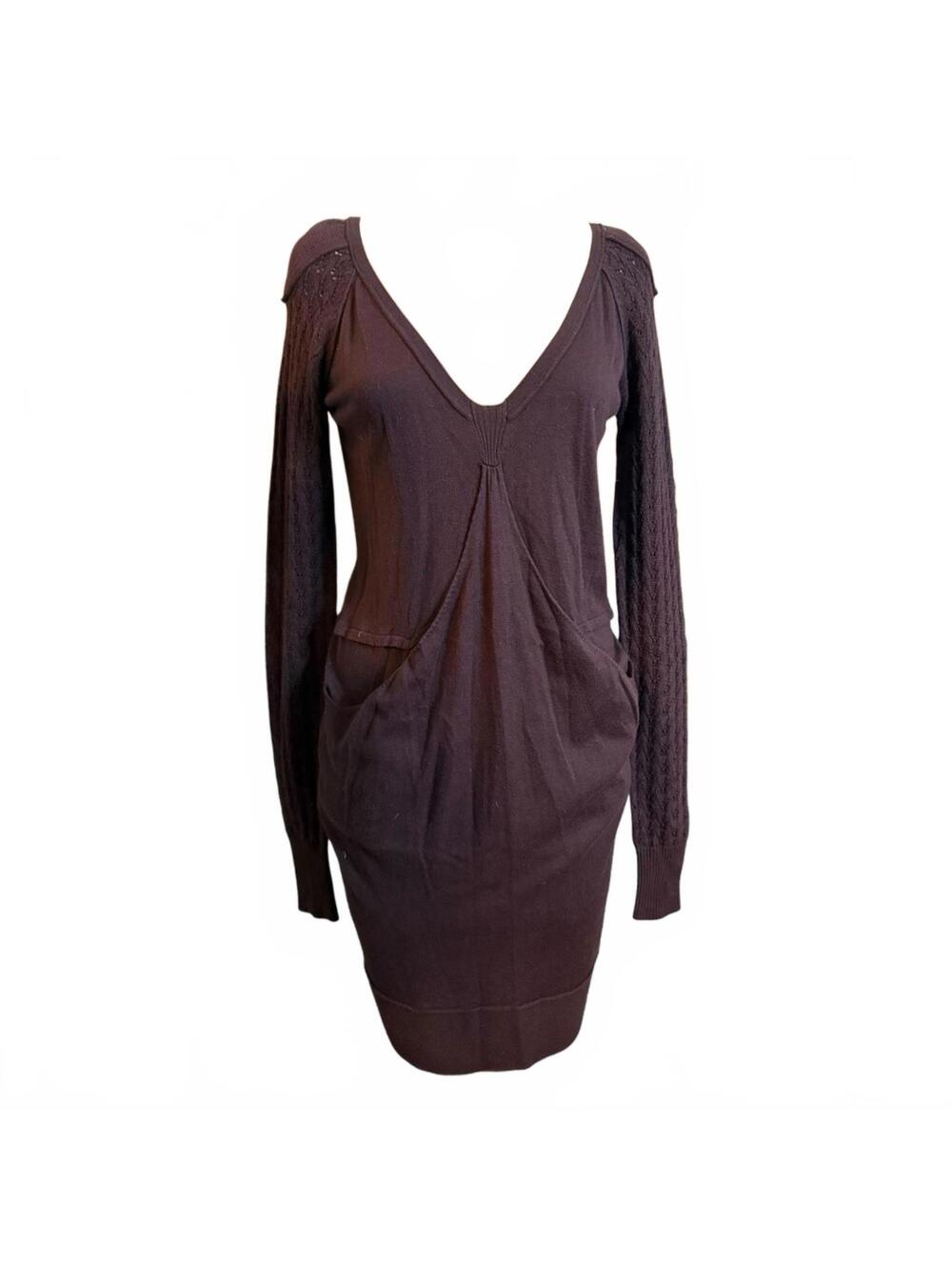 Patrizia Pepe Women's Brown Knit Dress